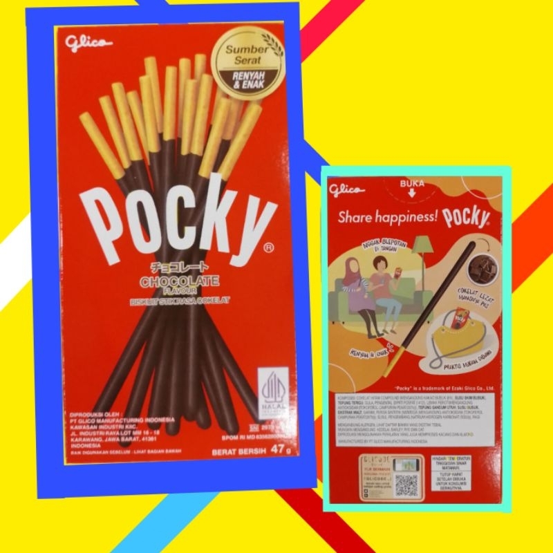 

'GLICO' POCKY Biskuit Stik Rasa Coklat 47 gram