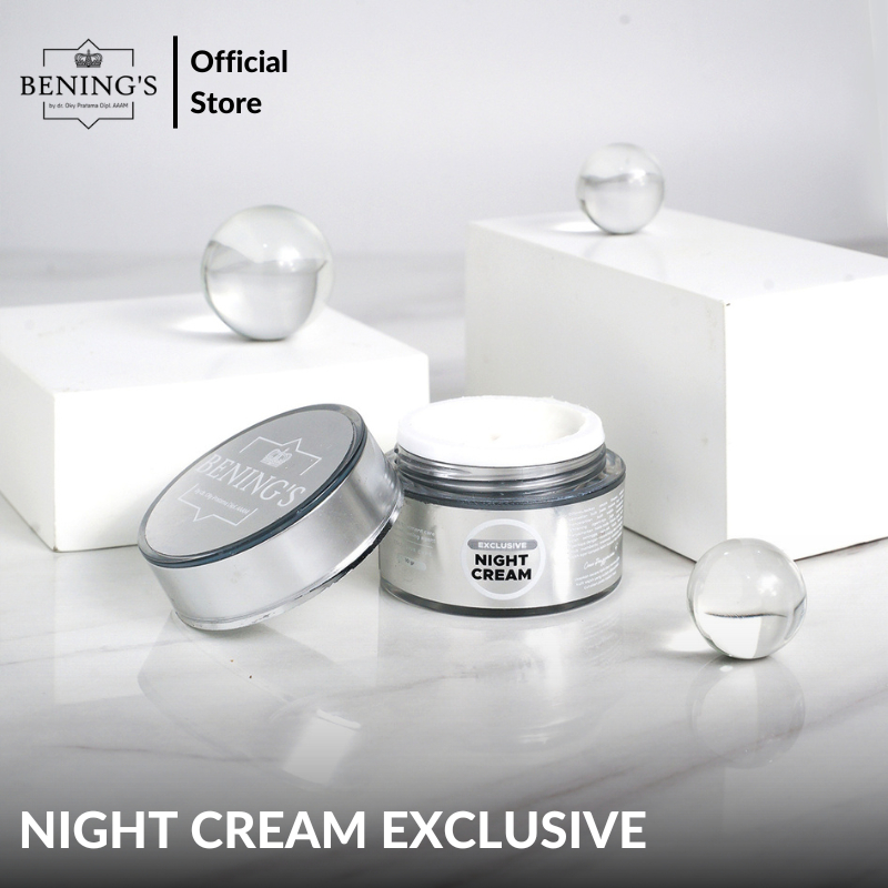 Exclusive Night Cream Bening Skincare Pelembab Malam Original by Dr, Oky Pratama (BENINGS CLINIC)