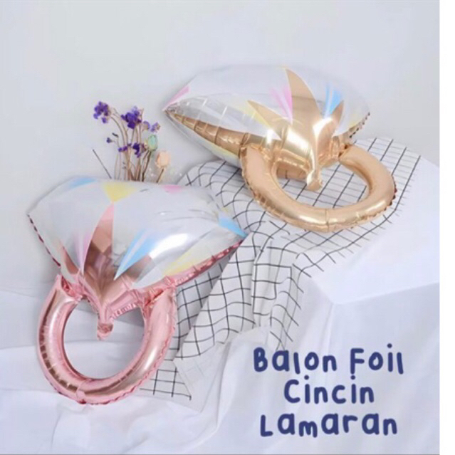 Balon Cincin Rosegold Wedding Ring Gold Emas
