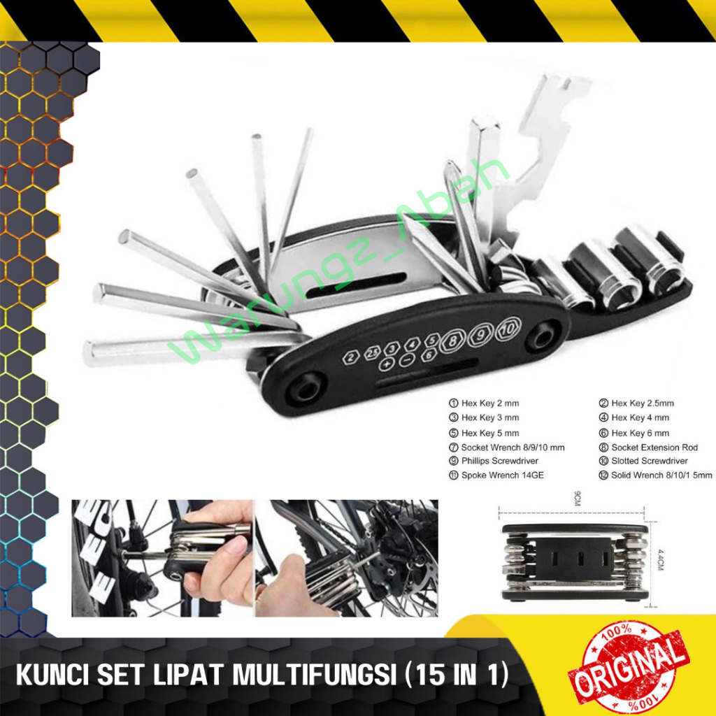 KONCI KUNCI L BINTANG SOK SOCK SHOCK SOCKET OBENG PAS LIPAT LIPET FOLDABLE HEX KEY HEXAGON WRENCH KO