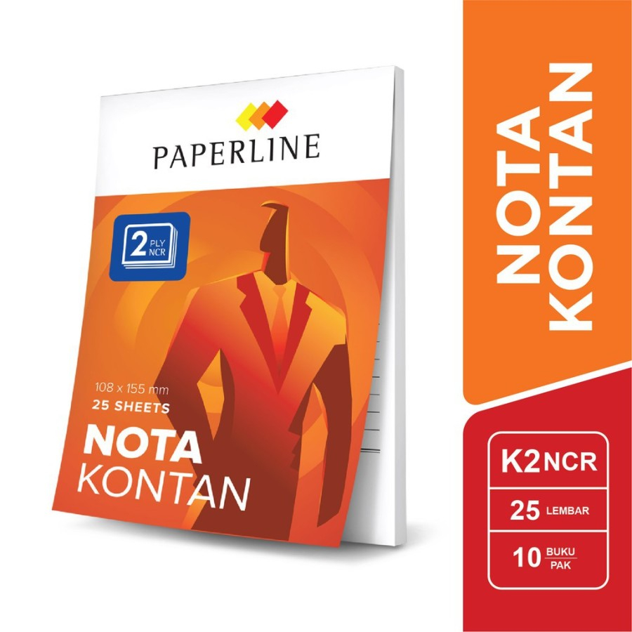 

Paperline Nota Kontan Kecil K2 2PLY 2 Rangkap (25 SET) Ukuran:108x155 mm