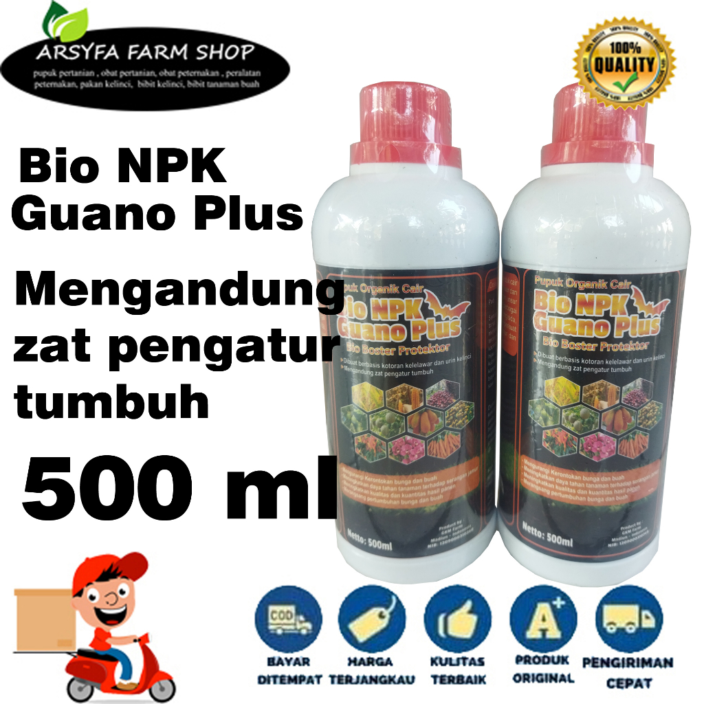 Pupuk Organik Cair Bio NPK Guano Plus Bio Boster protektor 500 ml