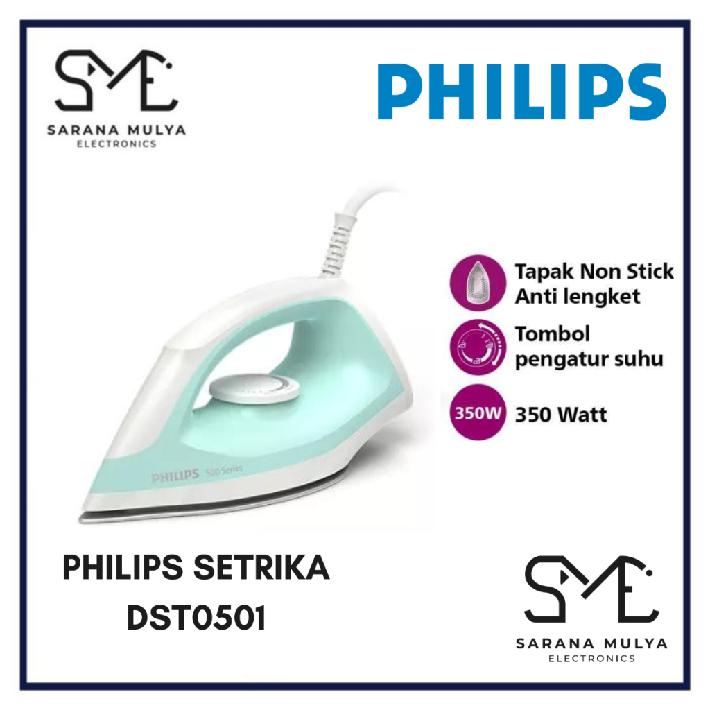 SETRIKA PHILIPS DST0510 / DST-0510 / DST 0510 – SETRIKA KERING PHILIPS DRY IRON