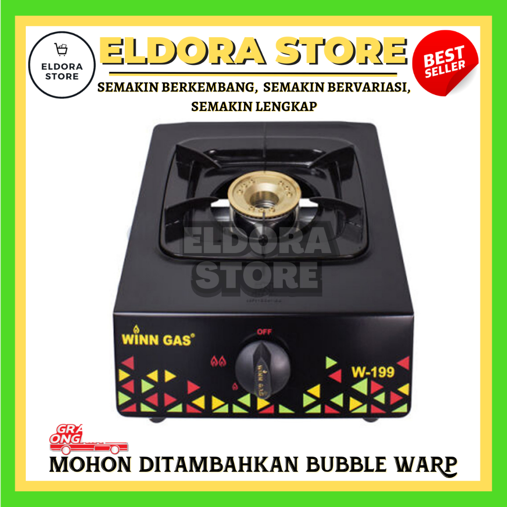 WINN GAS KOMPOR GAS 1 TUNGKU W-199 | KOMPOR GAS WINN GAS 1 TUNGKU | KOMPOR