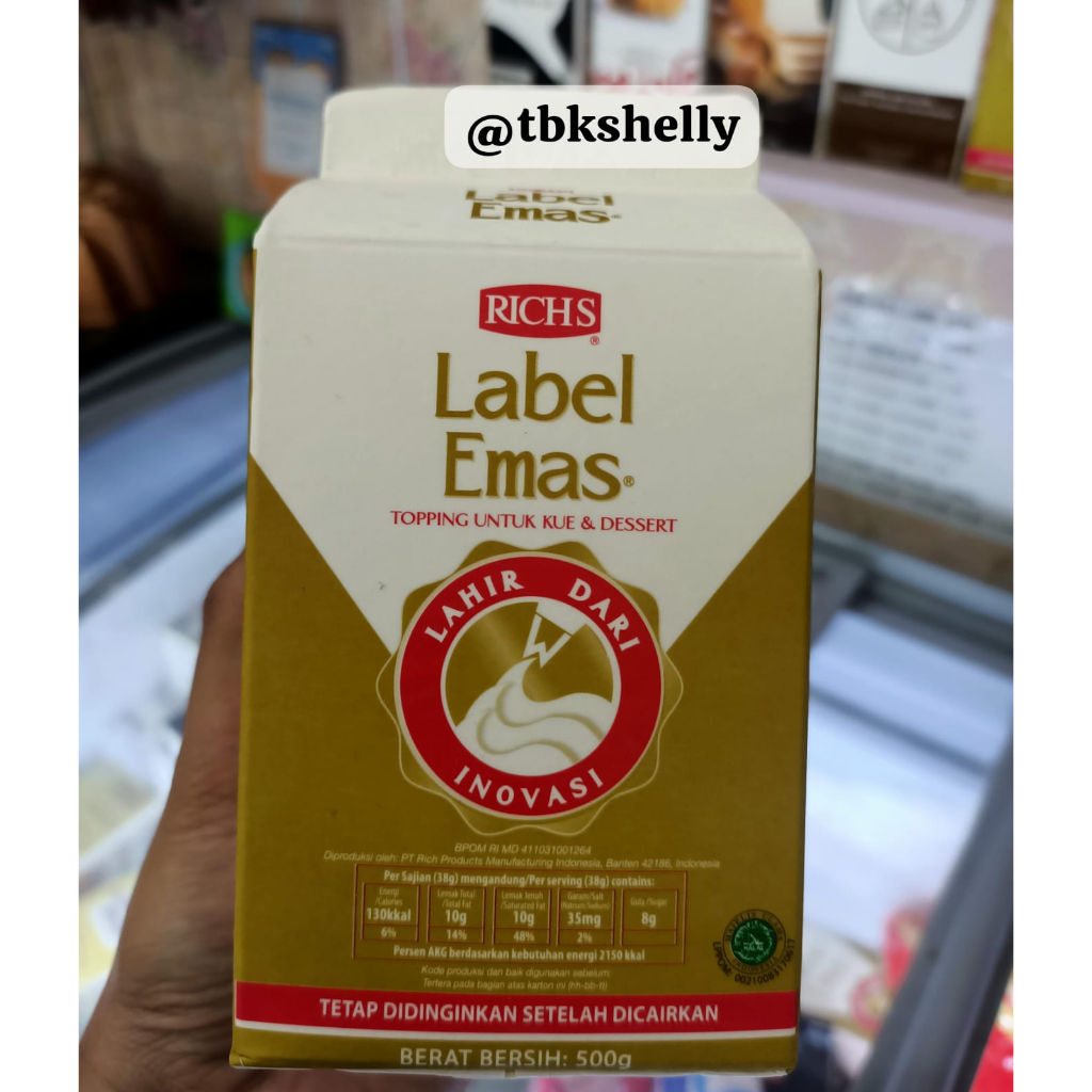 

Rich's Gold Label Whipping Cream 500gr Richs