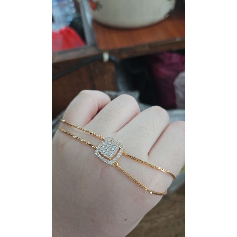 Gelang tangan polos dewasa italy milano 420 42% emas asli besar jumbo 19 cm