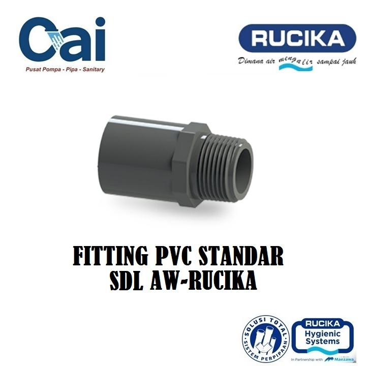 FITTING - SOCKET DRAT LUAR - SDL - 3/4 X 1/2 INCH - AW - RUCIKA