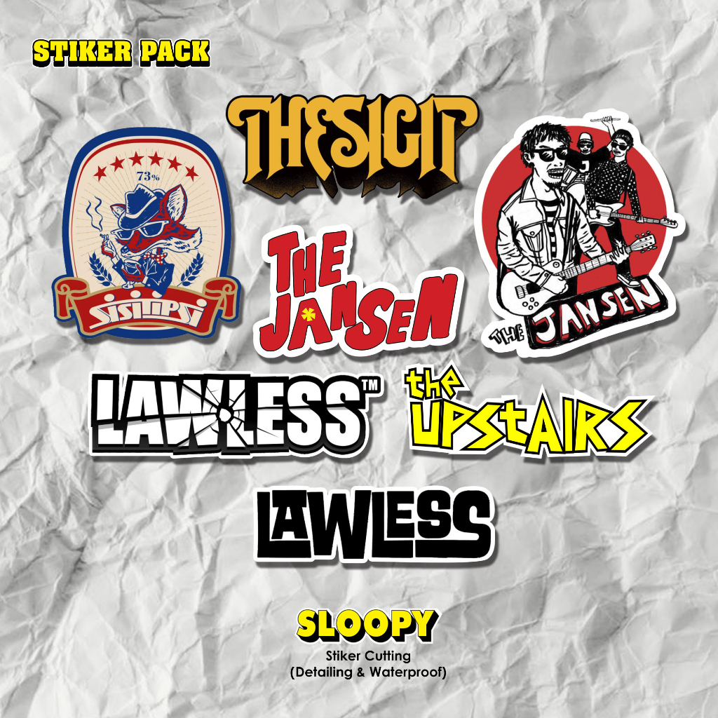 Sloopy - Stiker Band Indie Sticker Pack Band Indie
