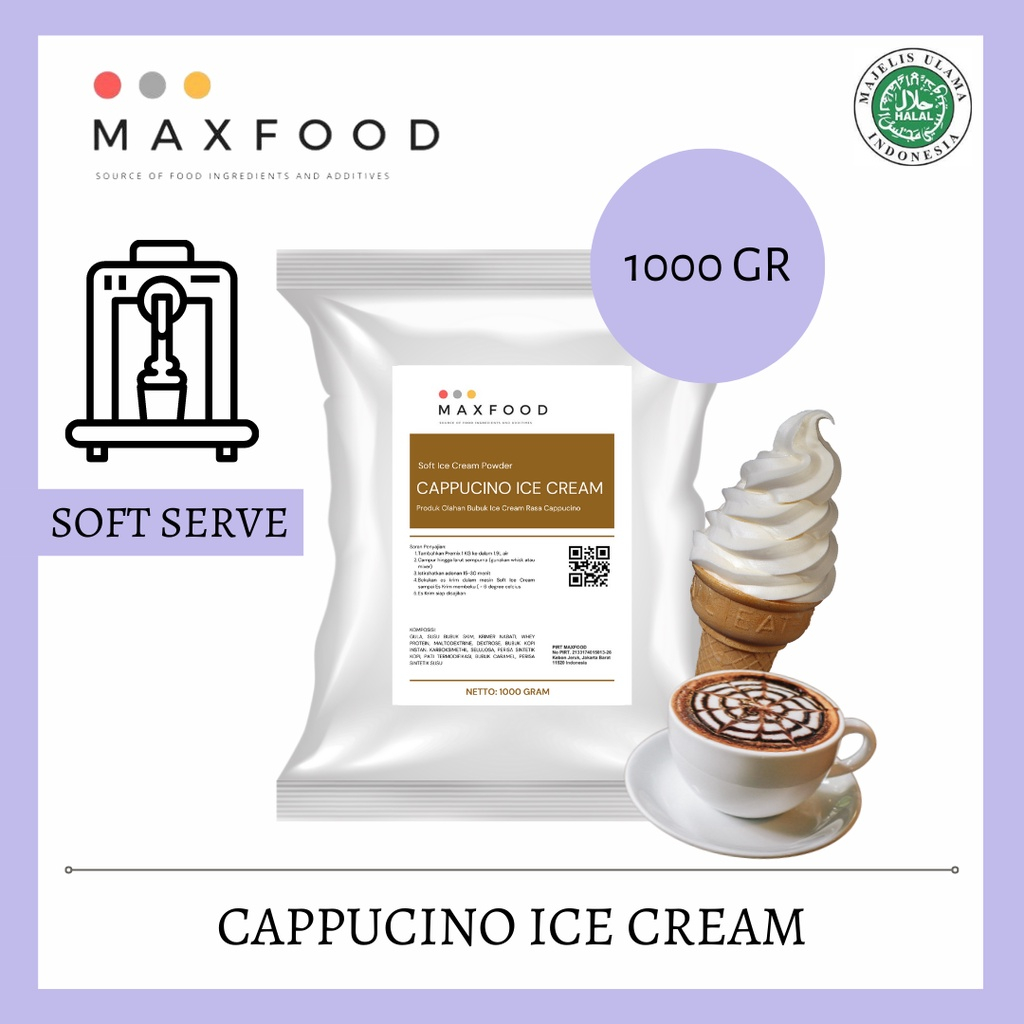 

1KG SOFT CAPPUCINNO ICE CREAM / BUBUK ES KRIM RASA CAPPUCINNO