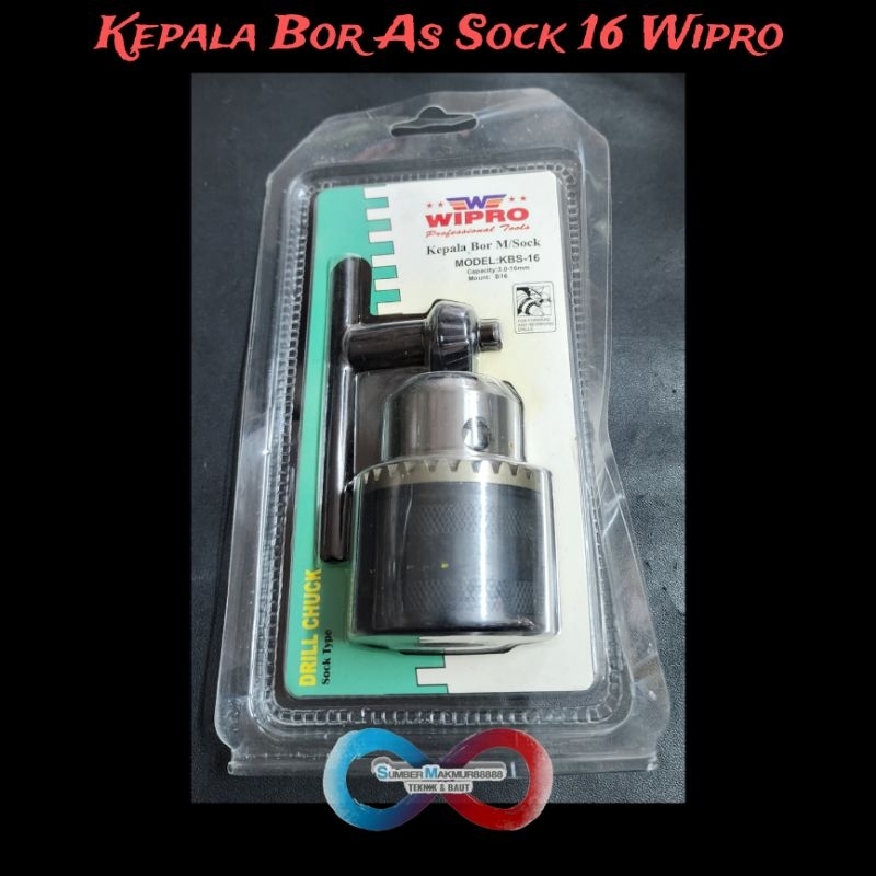 Kepala Bor As Sok 16 mm untuk Bor Duduk dan Magnet
