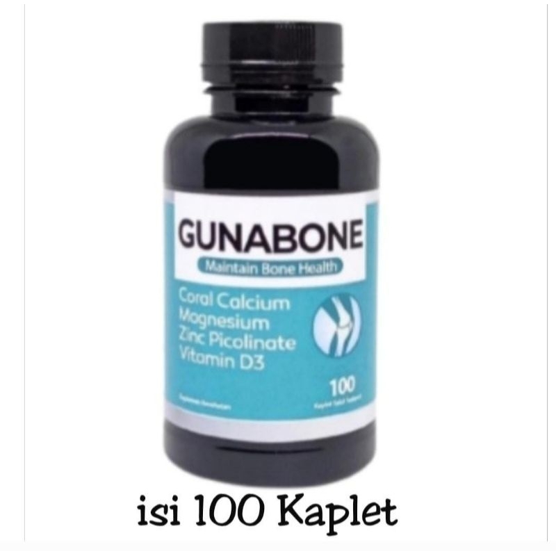 GUNABONE, CALCIUM, MAGNESIUM, ZINC, VITD3 isi 100 Kaplet Promo