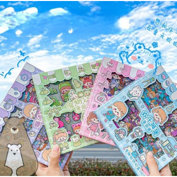 

VIVANIA - STIKER MOMO KARTUN AESTHETIC WATERPROOF 1 BOX ISI 100 PCS/ STIKER KARTUN LUCU ANTI AIR DEKORASI HANDBOOK