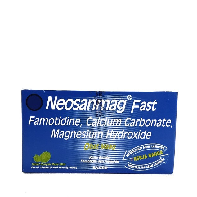 Neosanmag Fast Box 16's Tablet Sanbe - Obat Maag / Obat Asam Lambung