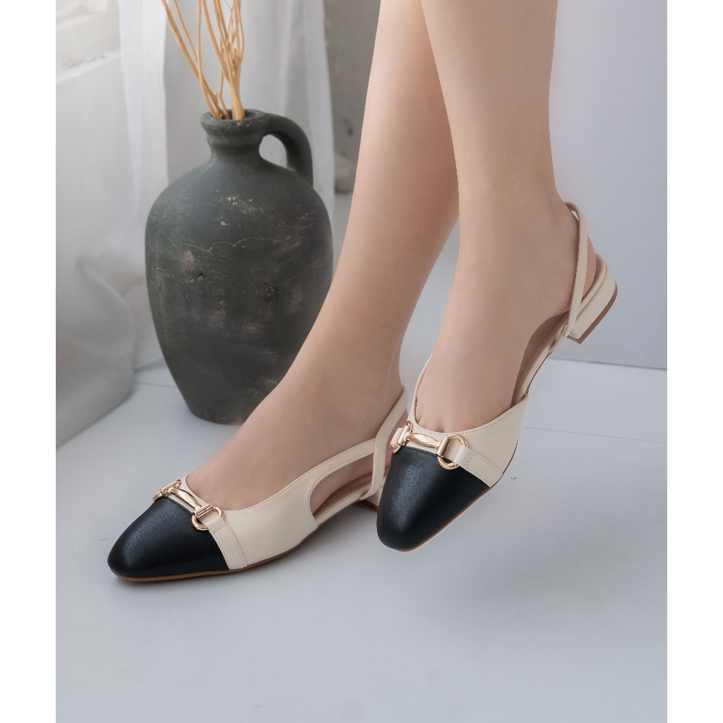 NCY Shoes JACQUELINE Slingback Shoes warna putih