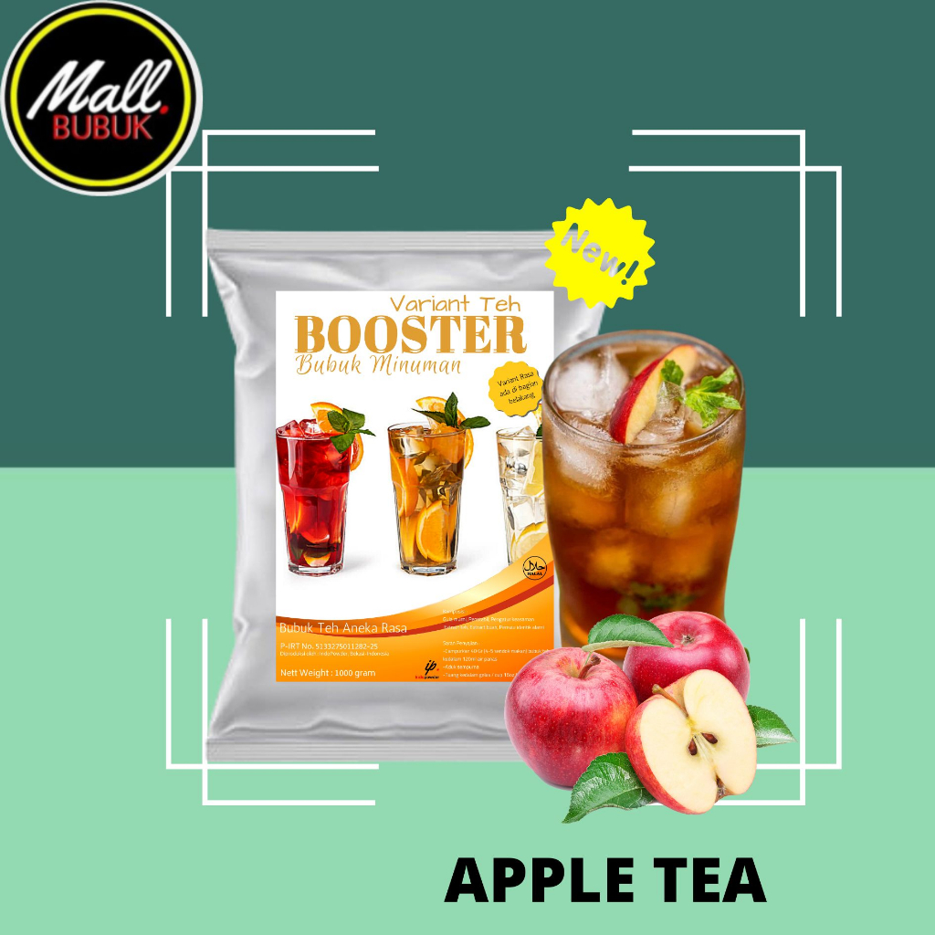 

BOOSTER Bubuk Minuman APPLE TEA 1Kg - Bubuk APPLE TEA 1Kg - APPLE TEA Bubuk 1Kg - APPLE TEA Powder