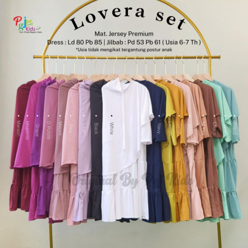 GAMIS ANAK SYARI Original PGJ #1 Kids +Hijab Muslim Jersey Premium Plus Jilbab / Lovera