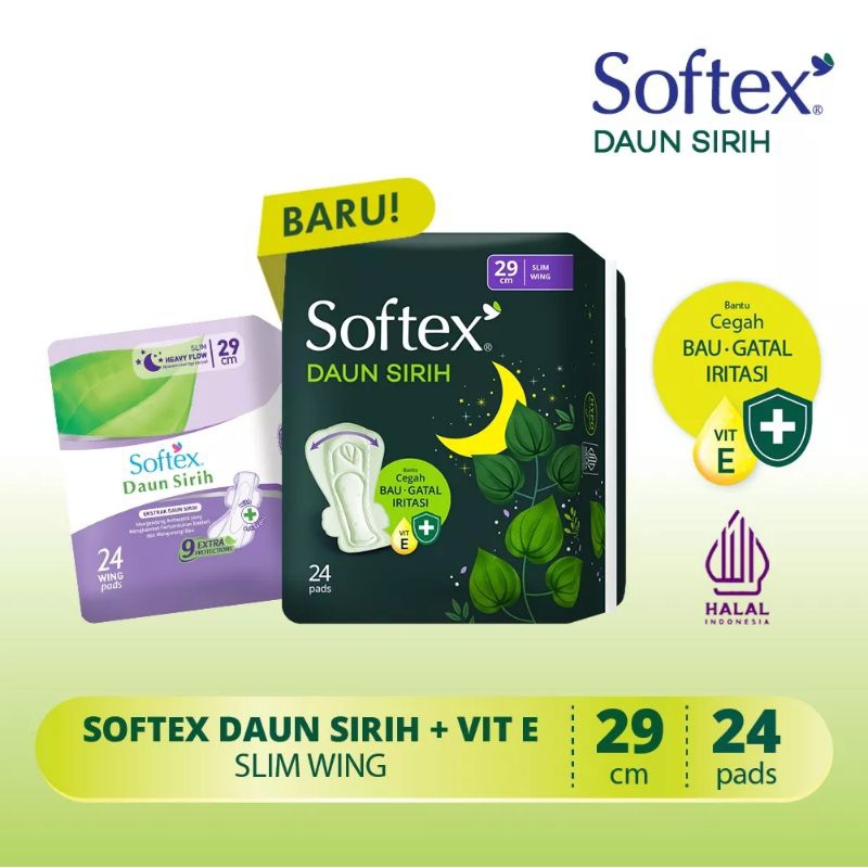 Softex Comfort Slim Heavy Flow Daun Sirih - 29cm (16+2, 24) / 36cm (12+1, 6+1)