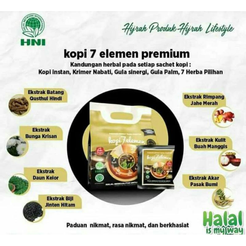 

kopi 7 elemen premium isi 10 sachets