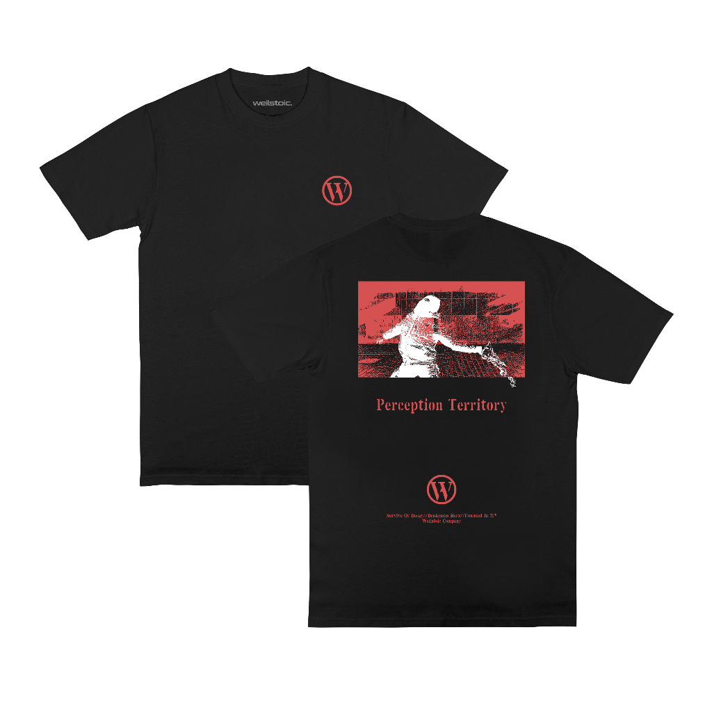 Weilstoic Tshirt Hitam RIOT Baju Keren Outfit Atasan Ootd