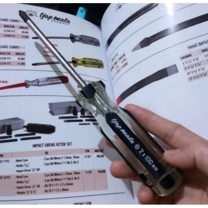 Obeng Gagang Plus ph2×150 tjap mata/obeng gagang 2×150 tjap mata