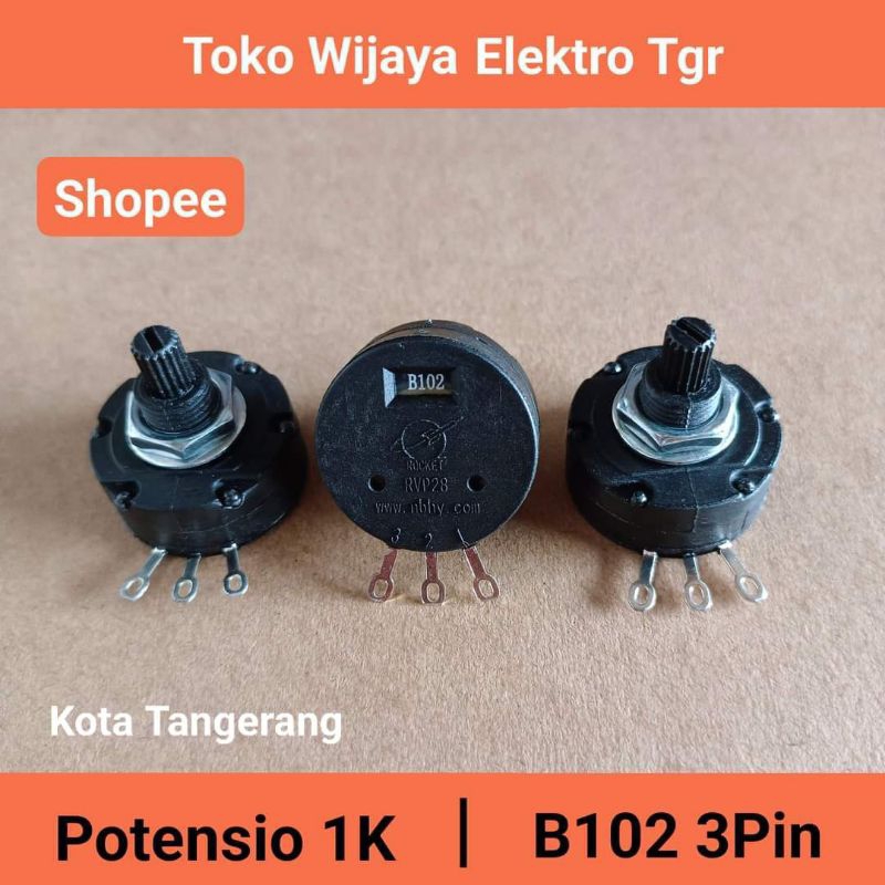 Mesin Las Sparepart | Potensio B102 Potensio 1K Kaki 3
