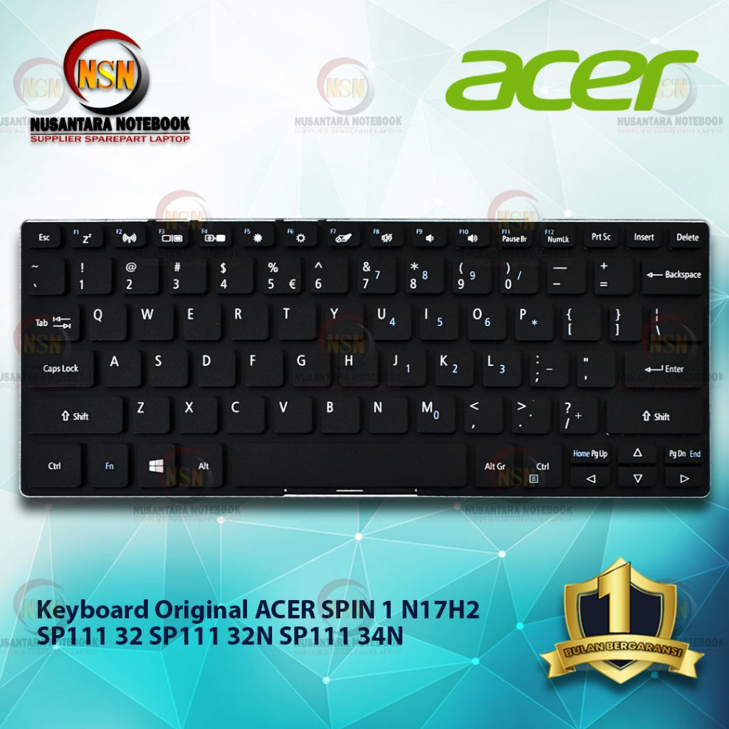Keyboard Laptop Original Acer SPIN 1 SP111 32 SP111 32N Series (Black)