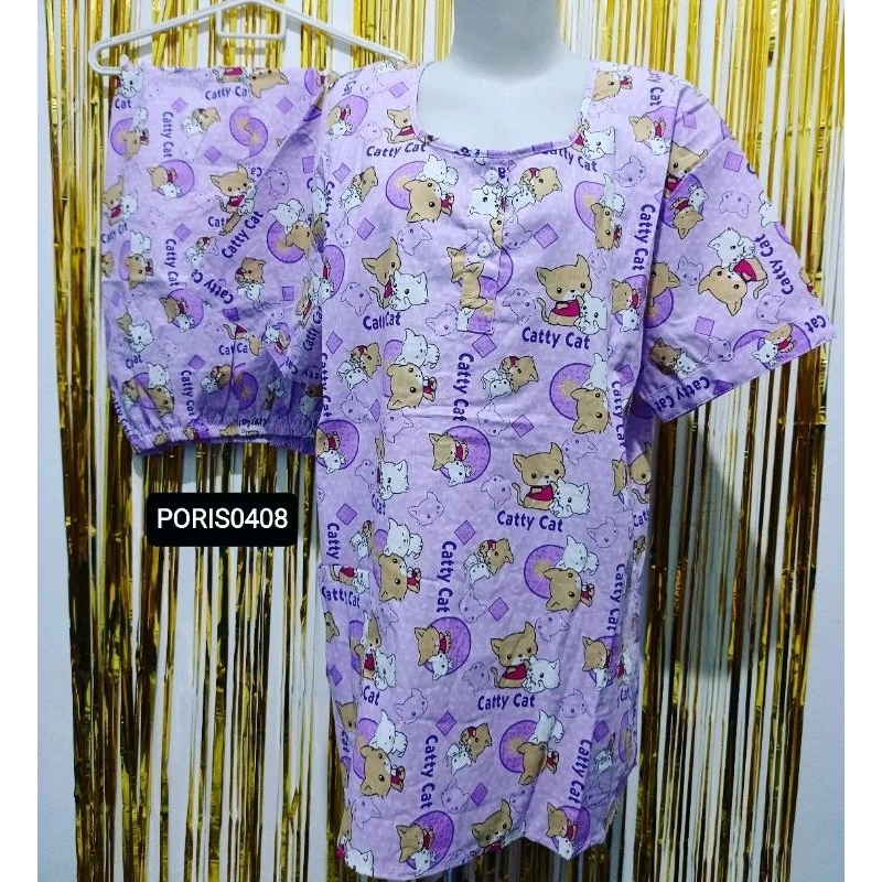 Baju Tidur HOKI XXL Jumbo Celana 3/4 Katun (catty cat)
