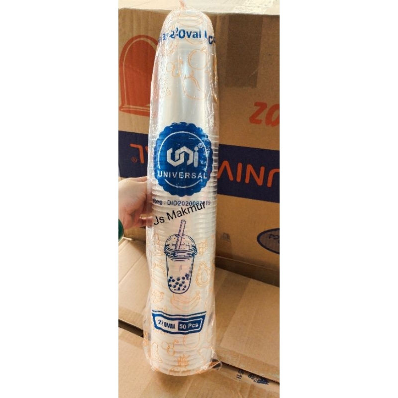 Gelas 18 22 Oz OVAL (UNIVERSAL)GELAS PLASTIK /CUP PLASTIK