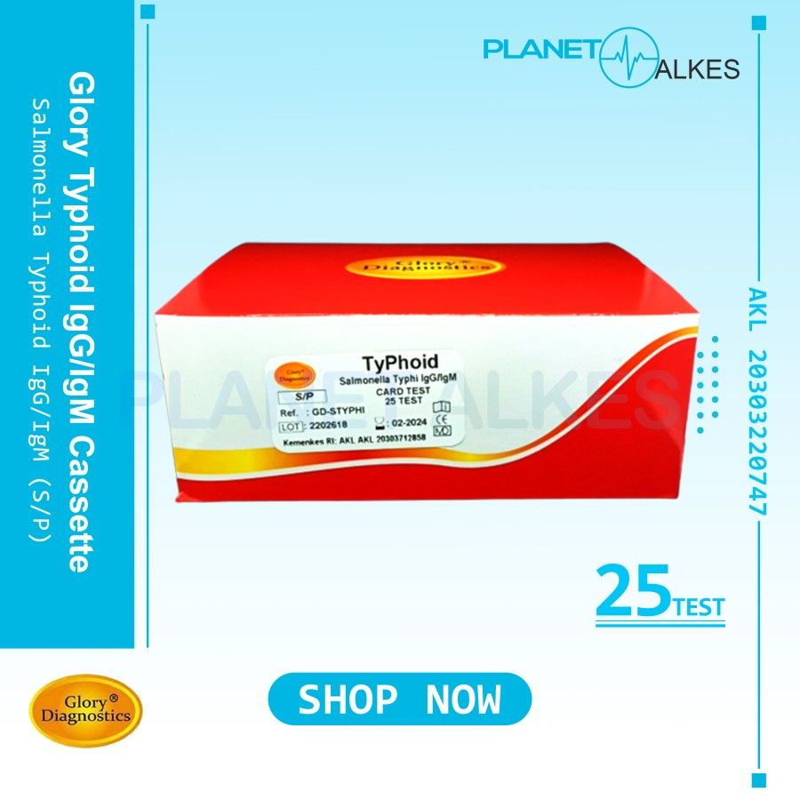 Typoid GLORY / Salmonella igg/igm / Tes widal isi 25 Tes - Glory Typhoid Igg/IgM