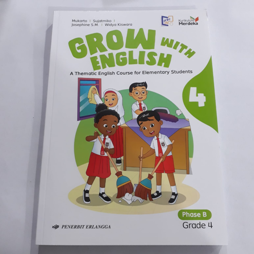 GROW WITH ENGLISH KELAS 4 SD PENERBIT ERLANGGA KURIKULUM MERDEKA | BUKU BAHASA INGGRIS KELAS 4 ERLAN