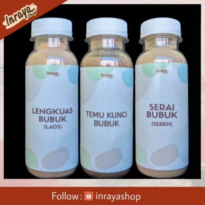 

BUBUK LENGKUAS-TEMU KUNCI-SERAI/SEREH - 100% MURNI TANPA CAMPURAN