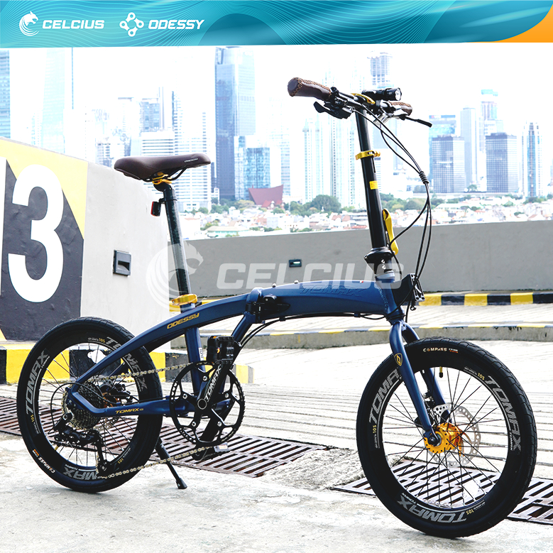 Sepeda Lipat Odessy 20 39 Tomax Frame Alloy - 10 Speed Garansi Original