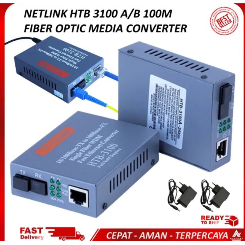 Htb Netlink Konverter Fiber Optik 3100