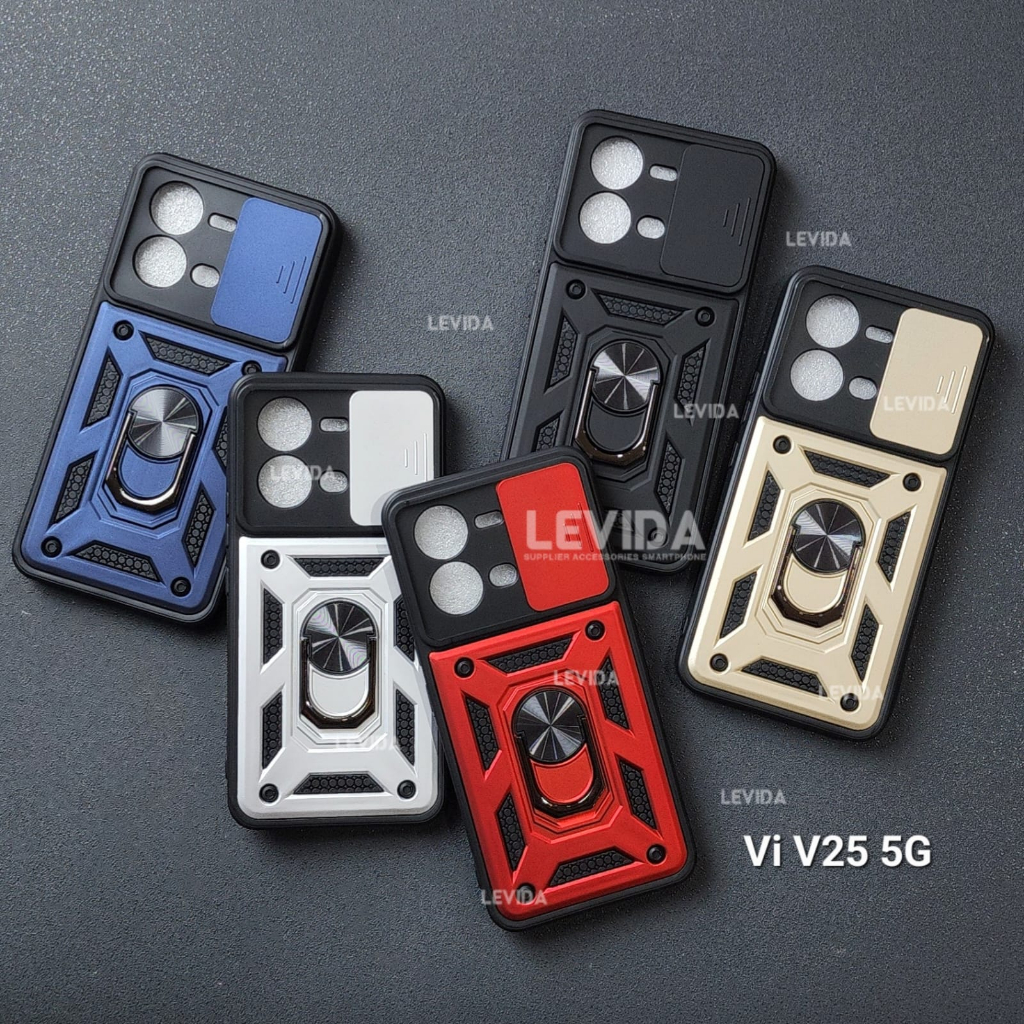 Vivo V25 5g Vivo V27E Case ARMOR SLIDE PROTECT KAMERA Case Robot Slide Kamera + RingStand Case Vivo 