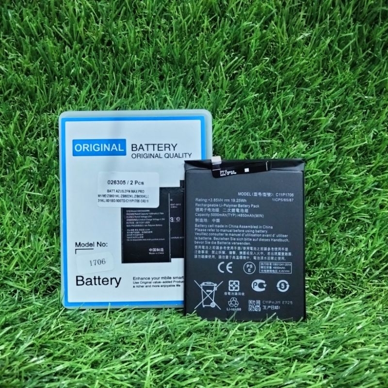 BATT ORI 100% AZUZ ZFN MAX PRO M1/M2/C11P1706 ORI 100A (G)