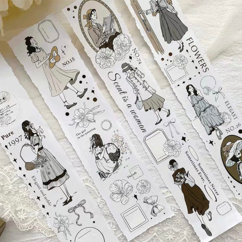 

[Sample] AyuH Studio Girl in Paintings Washi and PET Tape