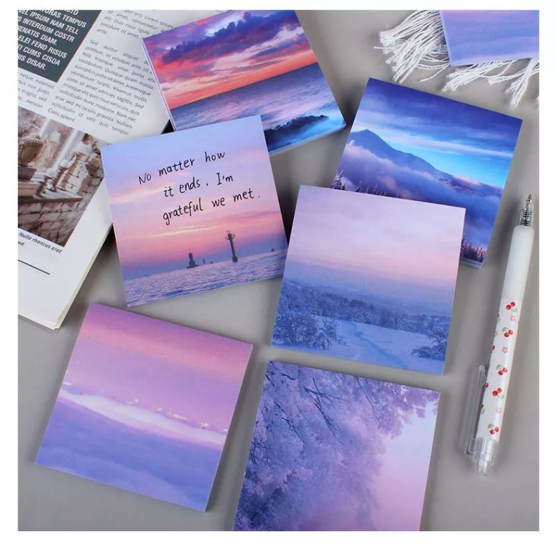 

Sticky Notes Memo Motif Pemandangan Lukisan
