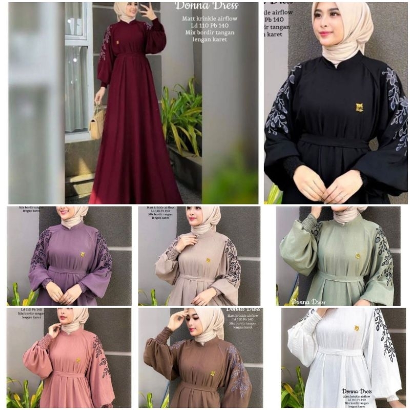 Zaharra maxi dress/gamis katun bordir/maxi katun bunga/baju muslim/baju remaja/gamis katun bordir