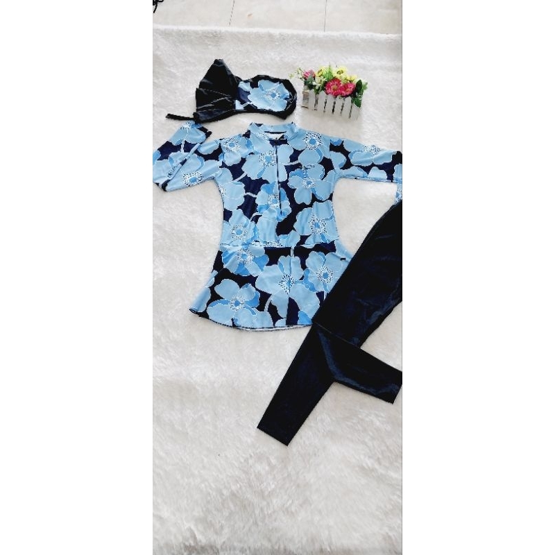 Baju renang muslim motif