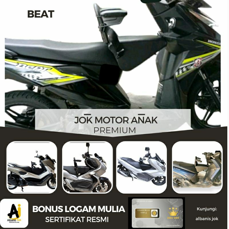 JOK BONCENGAN ANAK MOTOR BEAT Premium ORIGINAL AWET  TEBAL