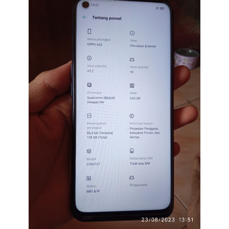 Oppo A53 Ram 6/128 Hp+Cas Ori