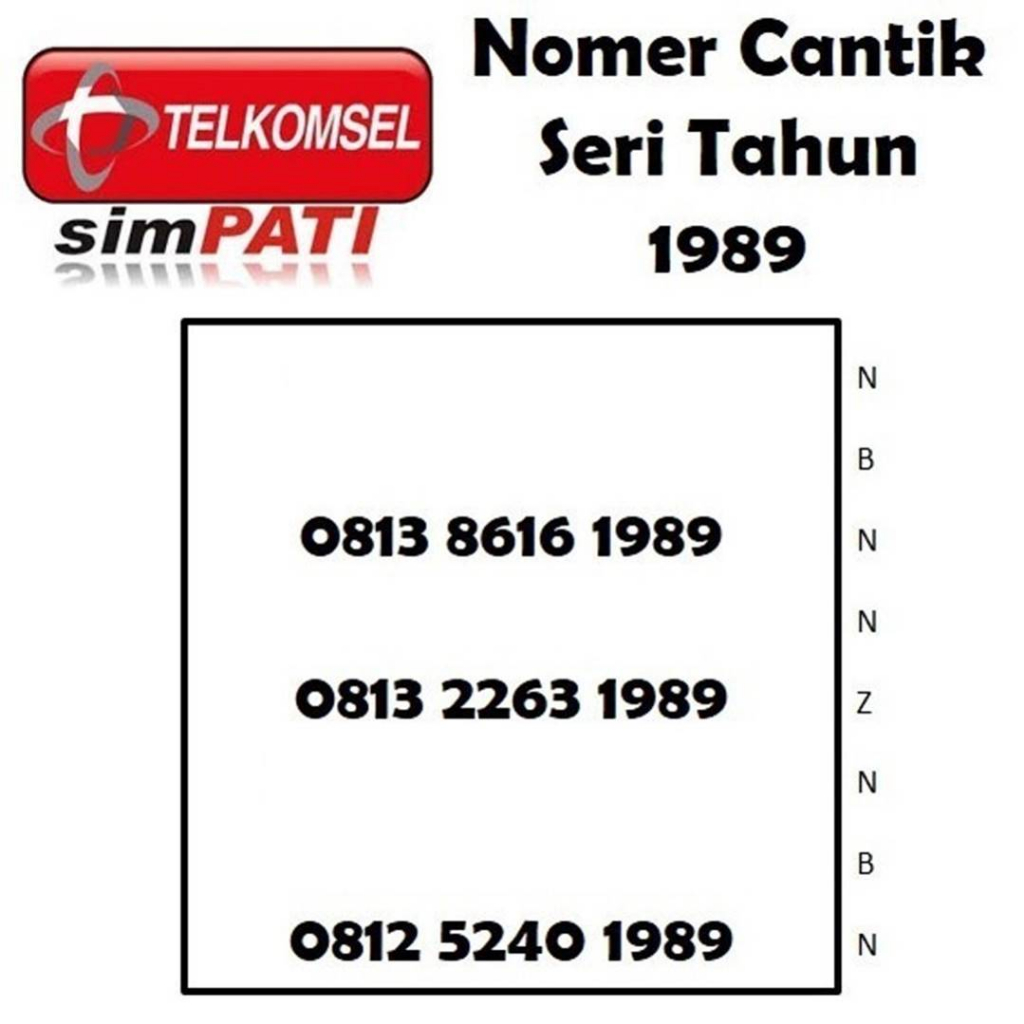 Nomor cantik Simpati Telkomsel 4G nomer kartu perdana rapih tahun 1989