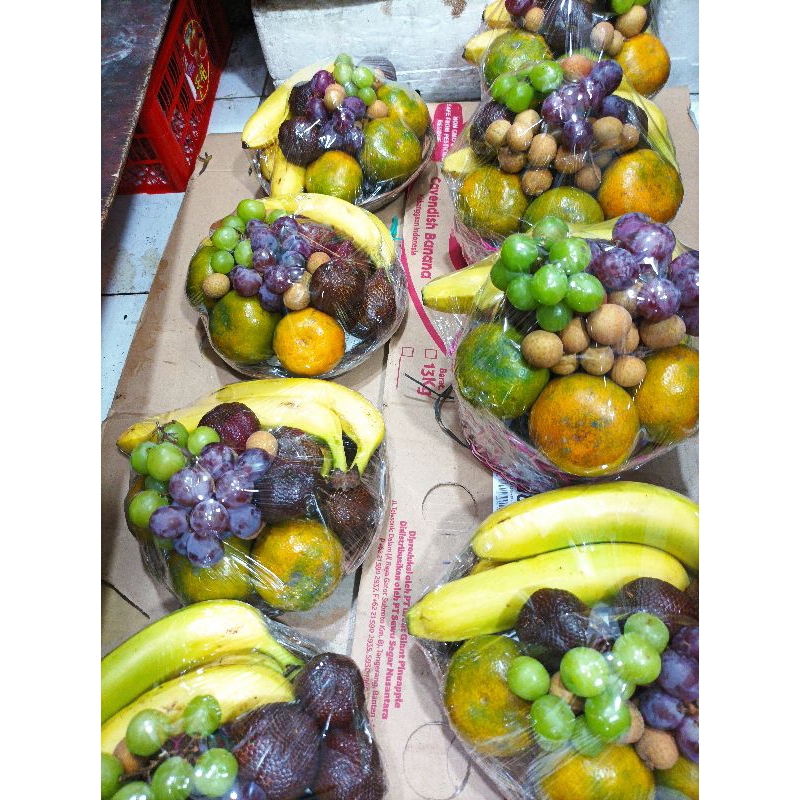 

parcel buah keranjang piring