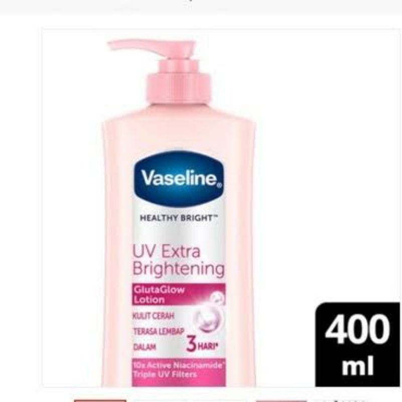 Vaseline Lotion Healthy Bright Extra Whitening 400ml Murah