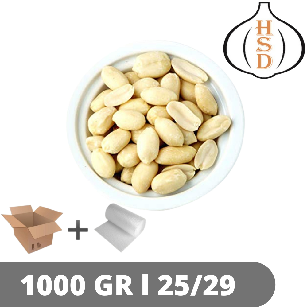 

HSD Kacang Tanah Kupas Impor Blanched Peanuts 25/29 1 Kg