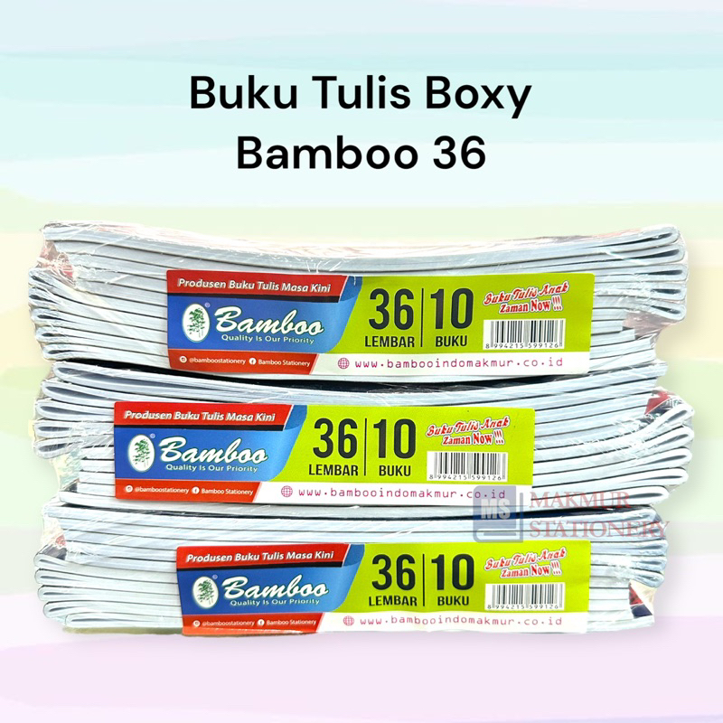 

Buku Tulis Boxy 36 Bamboo (Pak)