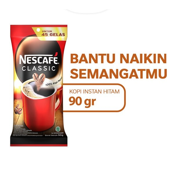 

Nescafe Classic Kopi Instan Kopi Hitam Sachet Bag 90g