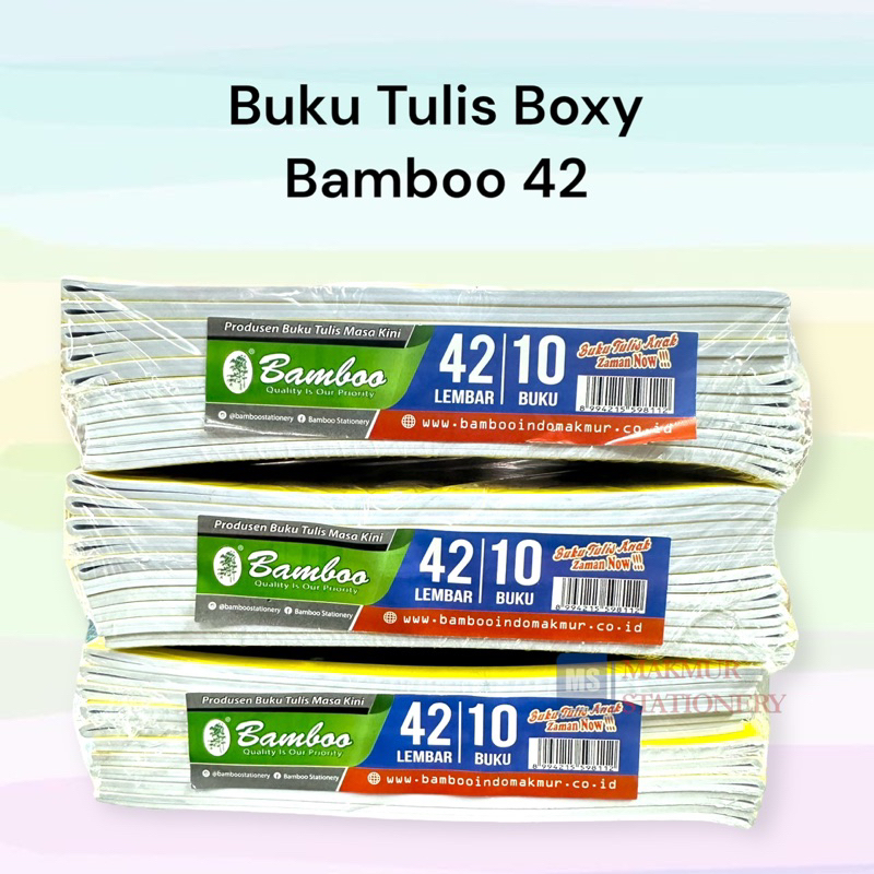 

Buku Tulis Boxy 42 Bamboo (Pak)