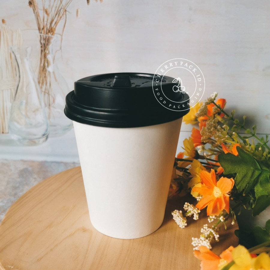 Hot Paper Cup / Gelas Kopi Kertas Minuman Panas 8 Oz (240 ml) Polos