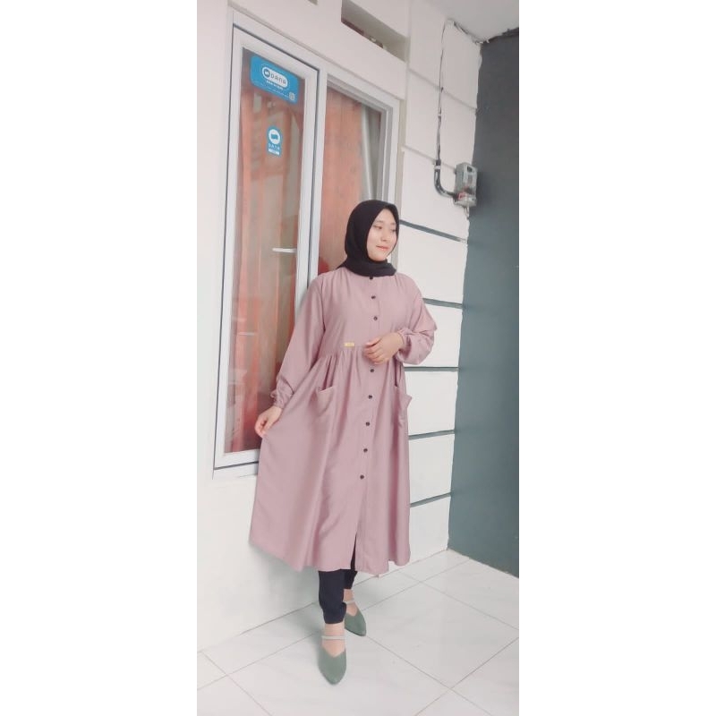 Gamis Midi Polo Linen
